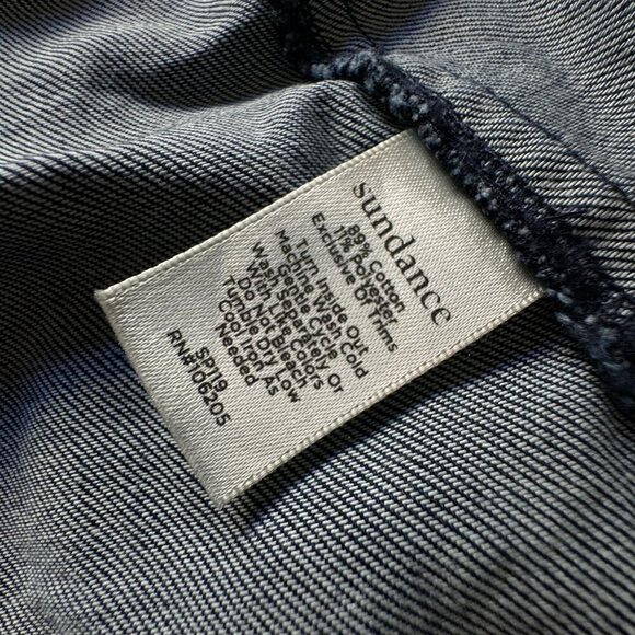 Sundance Women's Size 6 Blue Denim Cotton Tania Blazer Jacket One Button - Picture 14 of 14